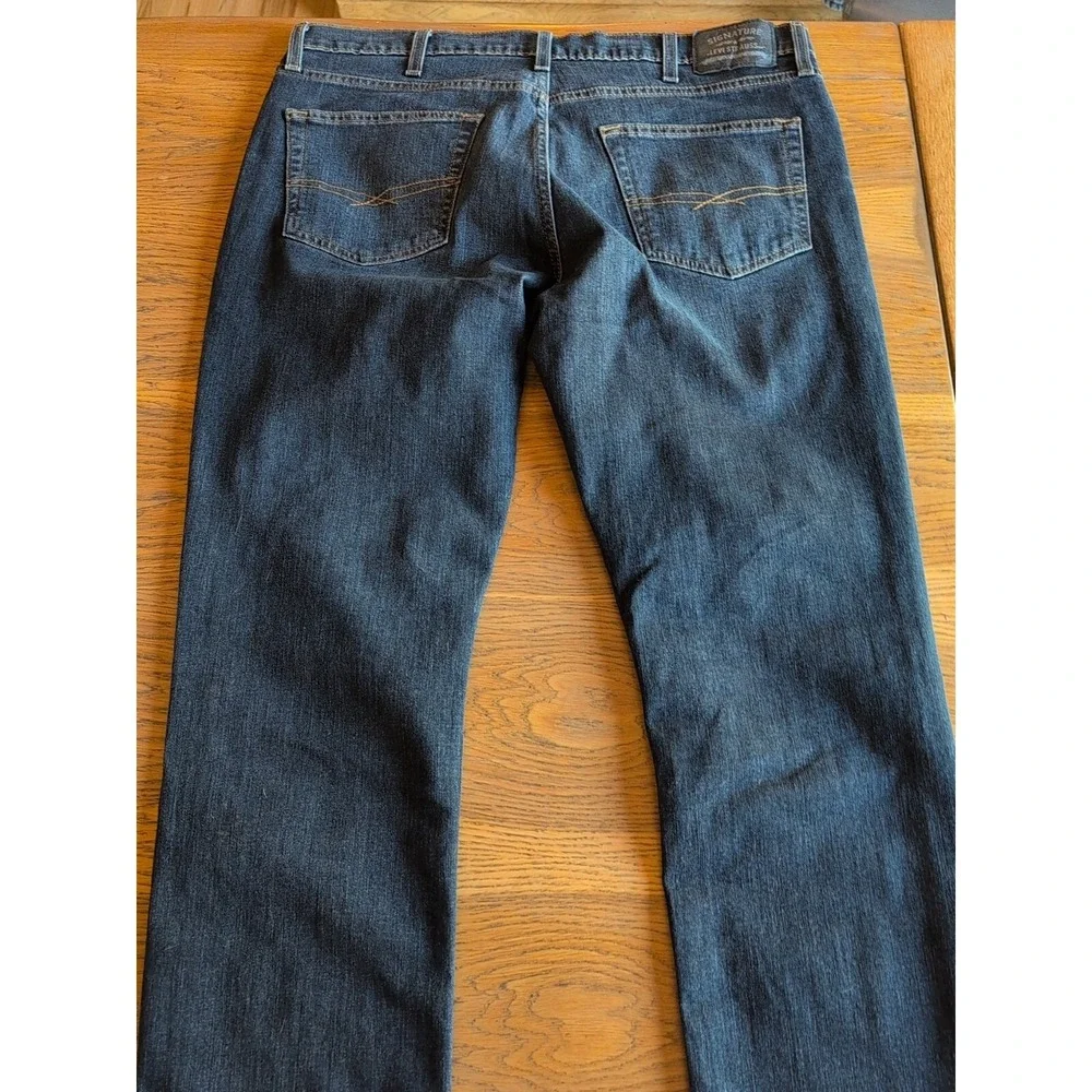 Levi Strauss Signature Skinny Jeans Dark Blue Cotton Blend Denim 38W X 30L  EUC